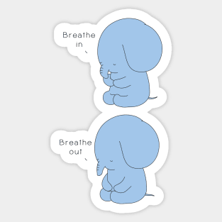 Deep Breathing Elephant Sticker